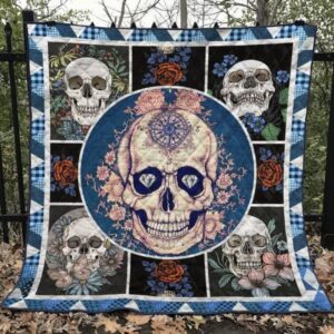 Skull Quilt Blanket Ver 44  Quilt